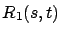 $\displaystyle R_1(s, t)$